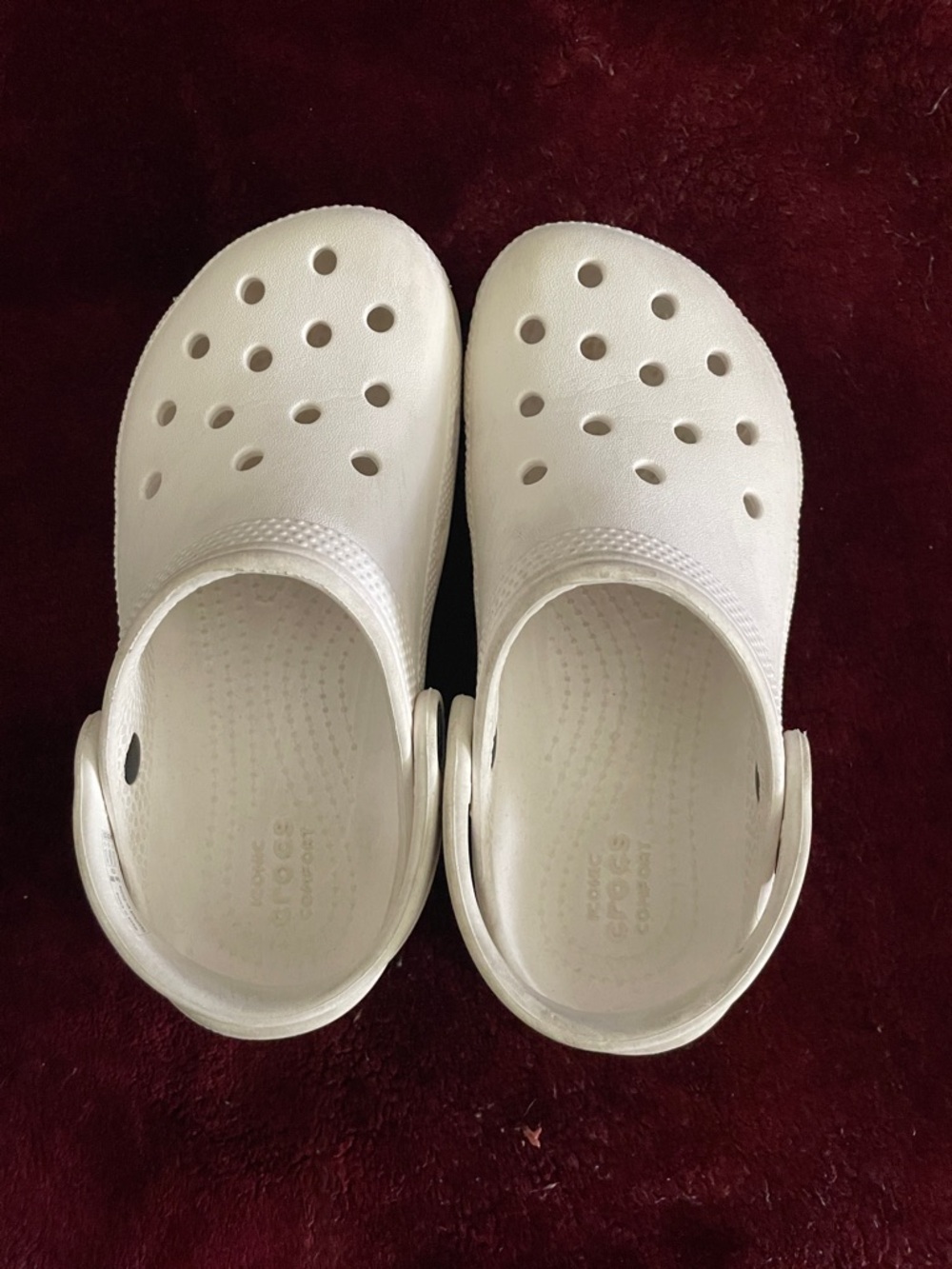 CROCS Kids White Slip-On Clog with Vent Holes